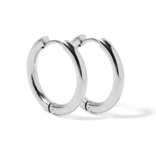 Linny Co. Silver 14mm Huggie Hoop Earrings