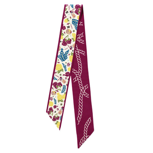 Saturday Silks Texas A&M Aggies double sided scarf with colorful pattern and maroon side design