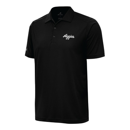 Antigua Men's Black Tribute Aggies Polo