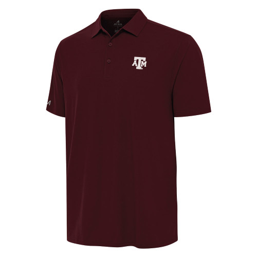Antigua Texas A&M Aggies maroon polo shirt with embroidered logo on chest