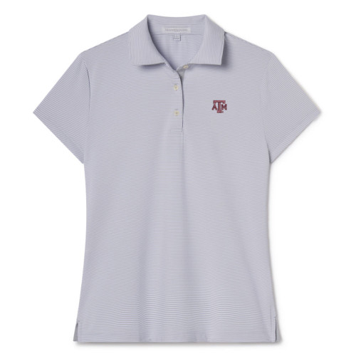 Fairway & Greene Texas A&M Aggies women’s gray polo shirt with chest logo.