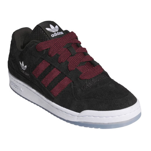 Adidas Texas A&M Aggies black and maroon sneakers featuring suede upper, maroon stripes, and Texas A&M logo detail