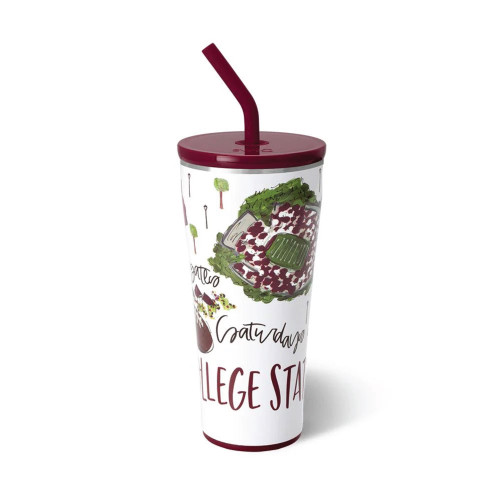 Swig Saturdays in College Station 32oz Straw Tumbler