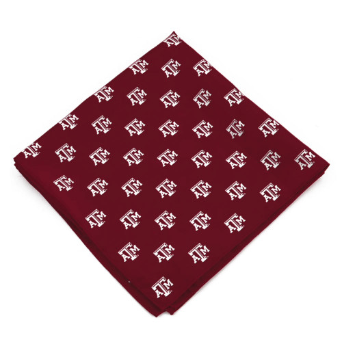Eagles Wings Maroon A&M Logo Pocket Square