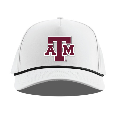 Branded Bills Texas A&M Aggies white snapback hat featuring maroon Texas A&M logo on the front with structured crown