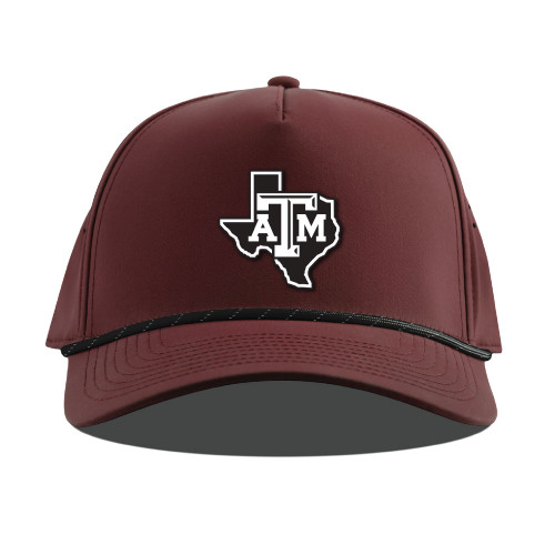Branded Bills Texas A&M Aggies maroon snapback hat featuring Texas shaped logo with Texas A&M emblem on the front