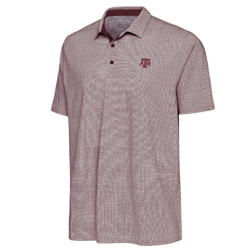 Antigua Men's Maroon A&M Intersect Polo