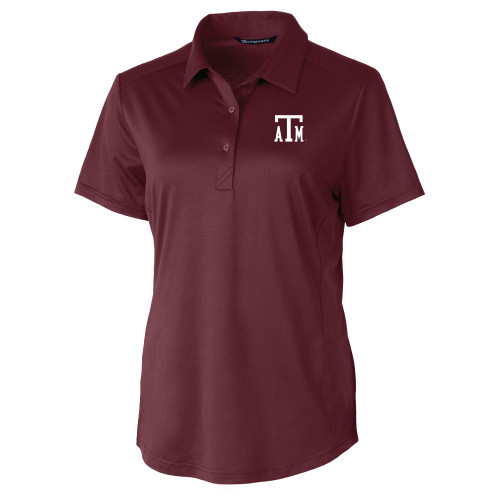 Cutter & Buck Texas A&M Aggies maroon women’s polo shirt featuring embroidered Texas A&M logo on the chest