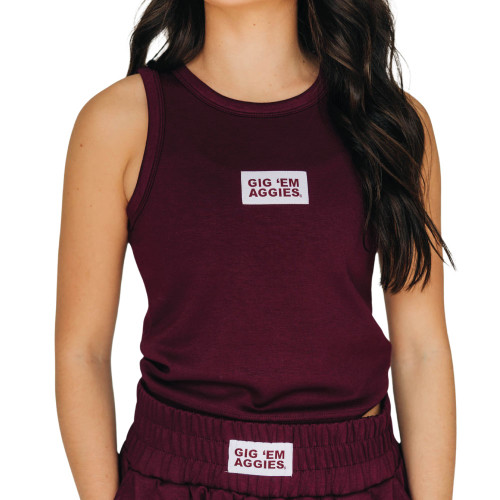 Scarlet & Gold Maroon Alli Airy Tank Top