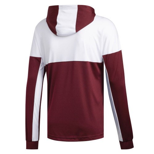 Maroon & White Colorblock Ol' Sarge Basketball Hoodie - Maroon U
