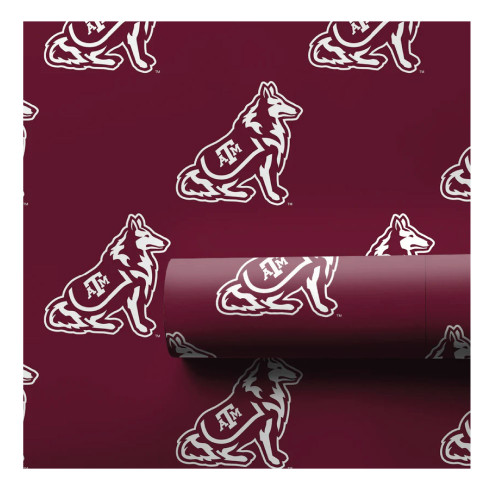 Aspen & Arlo Maroon Reveille 6 Foot Wrapping Paper