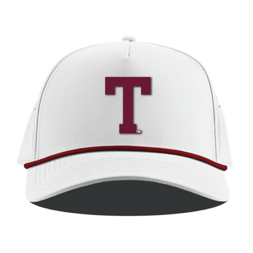 Branded Bills Texas A&M Aggies white cap with Maroon Block T logo and Maroon rope detail on brim.