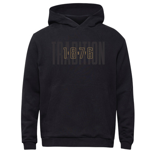 lululemon Texas A&M Aggies Steady State hoodie in black with tonal Tradition 1876 graphic and front pocket.