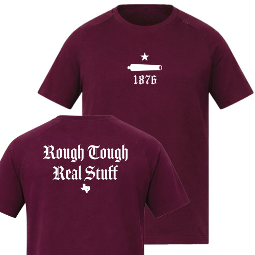 lululemon Texas A&M Aggies Metal Vent Tech short sleeve maroon shirt with cannon 1876 graphic on front