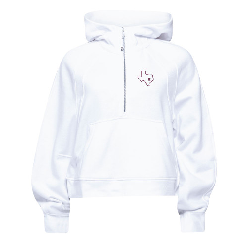 lululemon White Scuba 1/2 Zip Hoodie - Established 1876 Script