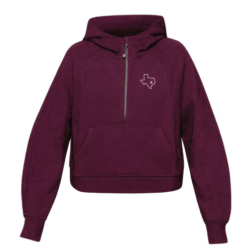 lululemon Lavender Scuba 1/2 Zip Hoodie - 12 Heart - Maroon U