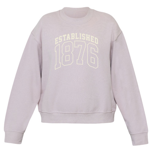 lululemon Texas A&M Aggies pink crewneck sweatshirt with tonal Established 1876 graphic on front.