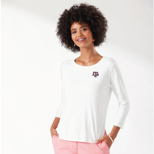 Tommy Bahama Women's Sport Ashby Rib 3/4 Sleeve Tee