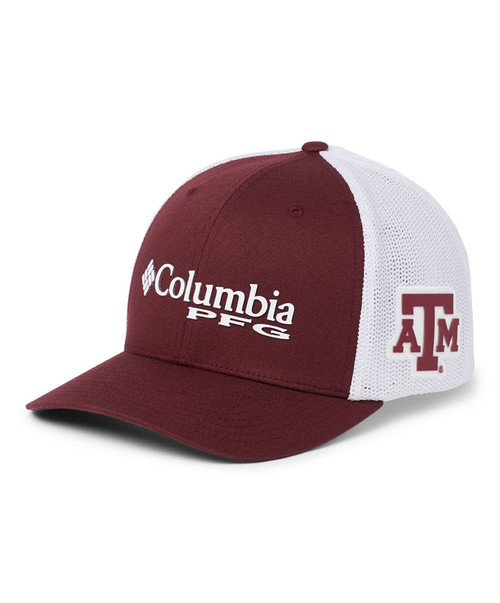 Texas A&M Aggies Columbia Men's Maroon PFG Mesh Ball Cap - Maroon U