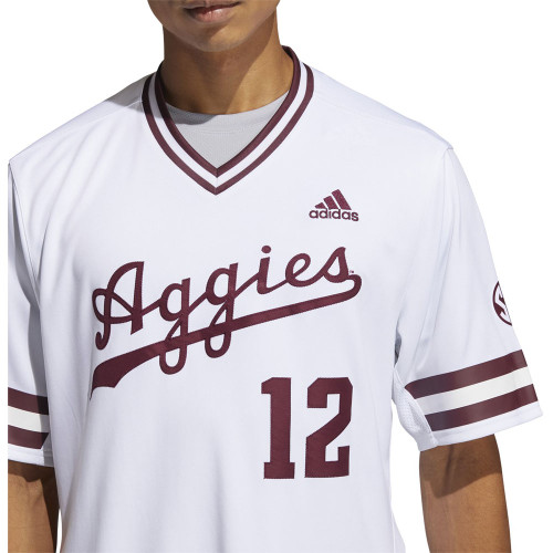 Adidas Men's White Script Replica Baseball Jersey