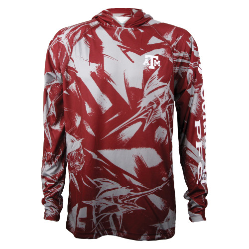 Columbia Men's Maroon Fish Super Terminal Tackle Hoodie - Maroon U