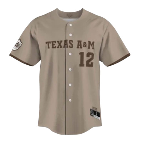 Texas A&M Adidas Replica Baseball Jersey M / White