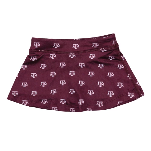 ZooZatz Texas A&M Aggies toddler maroon skirt with repeating Texas A&M logo pattern