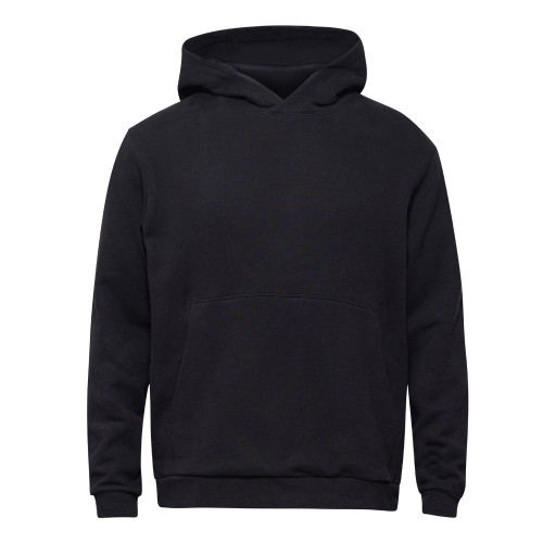 lululemon Steady State black pullover hoodie with front pocket and relaxed athletic fit
