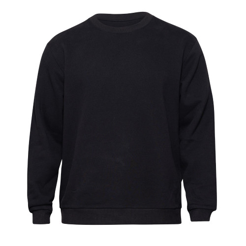 lululemon Steady State black crewneck sweatshirt with relaxed athletic fit and ribbed cuffs and hem