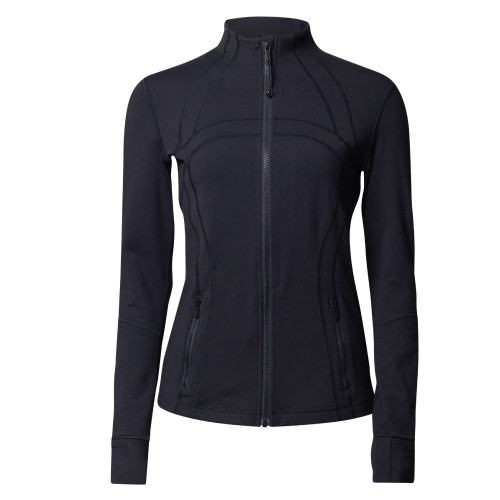 lululemon Women's Black & Gold Define Cropped Jacket - Maroon U