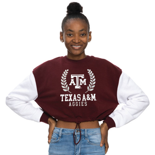 ZooZats Maroon Cinch Colorblock Crop