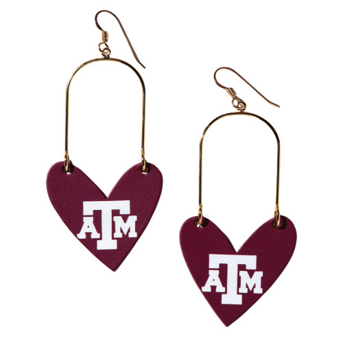 Nickel & Suede Sweetheart Earrings