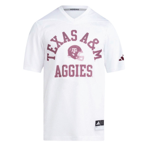 Adidas White Mesh Tailgate Jersey - Maroon U
