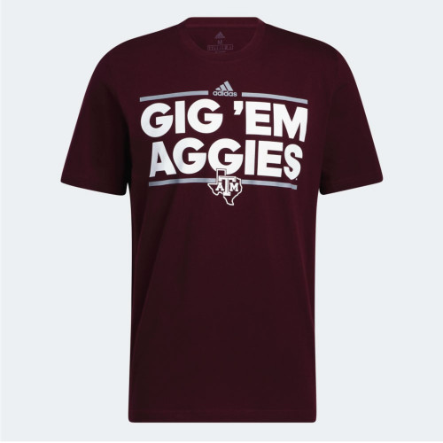 Adidas Maroon Gig 'Em Fresh Tee