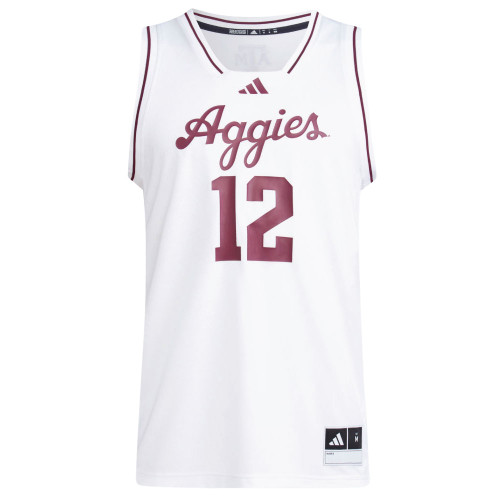 Adidas Aggies White Swingman Basketball Jersey