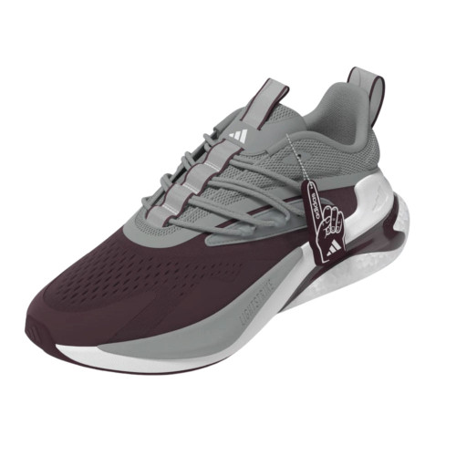 Adidas Maroon & Gray AlphaBoost V2 Tennis Shoes