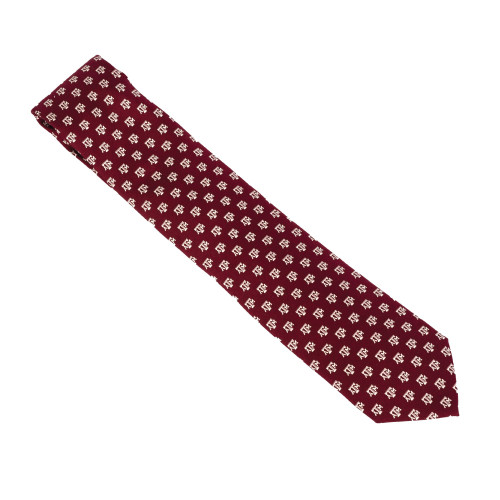 Vineyard Vines Texas A&M Aggies maroon necktie with repeating ATM logo pattern