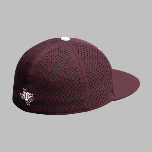Adidas Maroon Perforated On-Field Fitted Cap - Maroon U