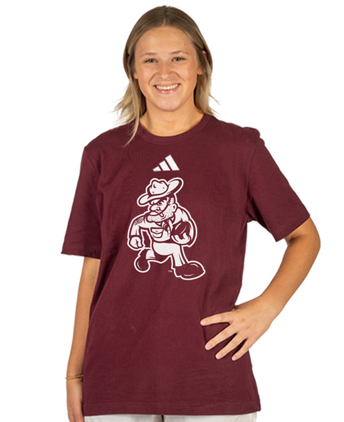 Adidas Men's Maroon Football Ol' Sarge Fresh Short Sleeve Tee