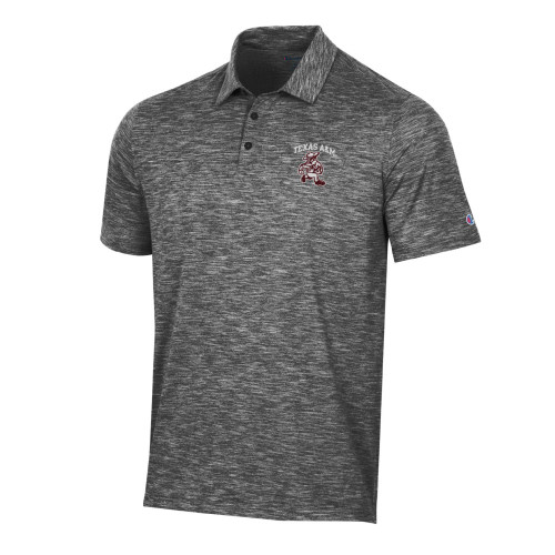 Champion gray Texas A&M Aggies polo shirt with embroidered logo