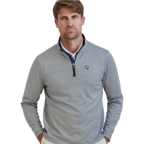 Fairway & Greene men’s gray Texas A&M Aggies quarter zip pullover with embroidered logo
