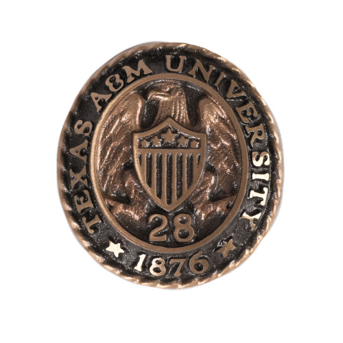 Time Works Texas A&M Aggies Class of 2028 bronze medallion with university seal