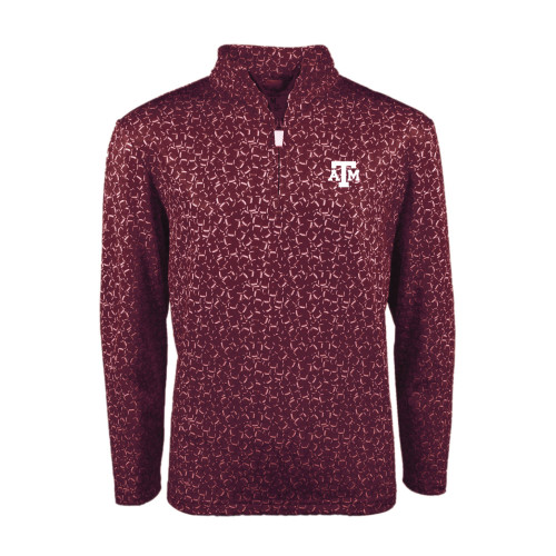 Garb Texas A&M Aggies youth maroon quarter zip pullover with patterned design and logo