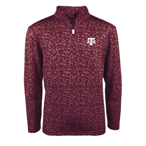 Garb Texas A&M Aggies toddler maroon quarter zip pullover with patterned design and logo