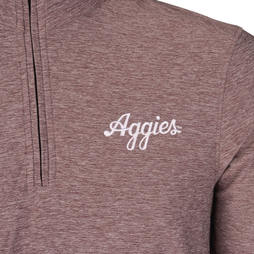 Antigua Men's Texas A&M Heather Hunk 1/4 Zip Pullover - Maroon U