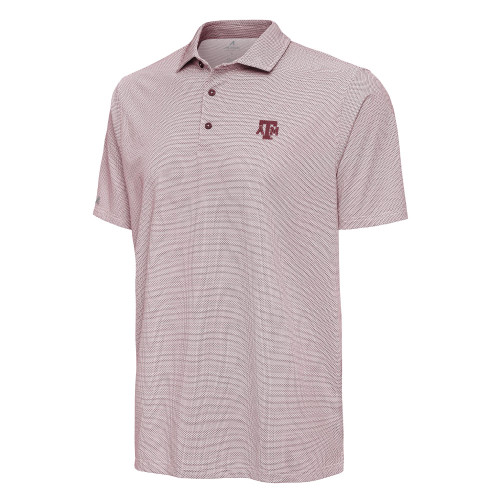 Antigua Men's Maroon & White Pave Polo