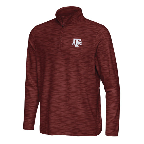 Antigua Men's Texas A&M Heather Hunk 1/4 Zip Pullover - Maroon U