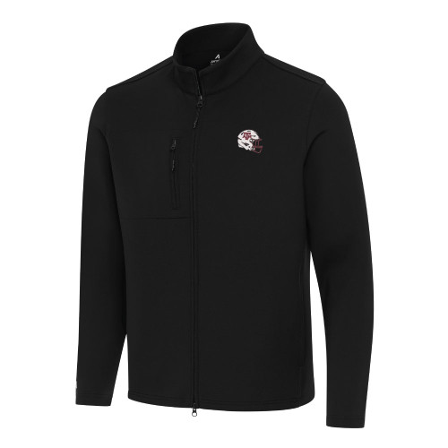 Antigua Men's Black Full Zip Swelter Jacket - Maroon U