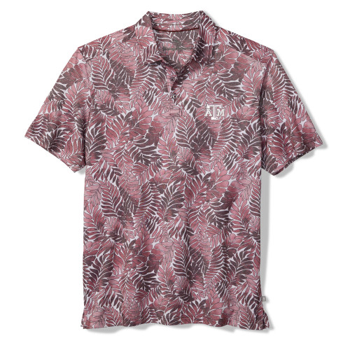 Tommy Bahama Men's Maroon Berry Palm Mirage Polo