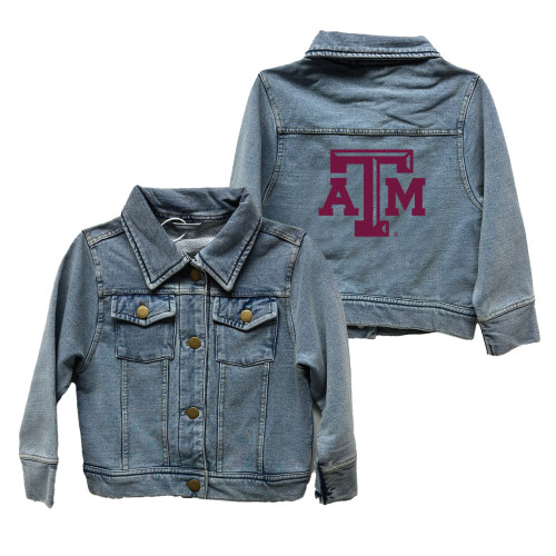 Wes & Willy Youth French Terry Jean Jacket with Back Logo